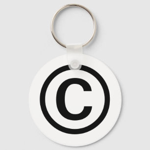 Copyright logo keychain (black)