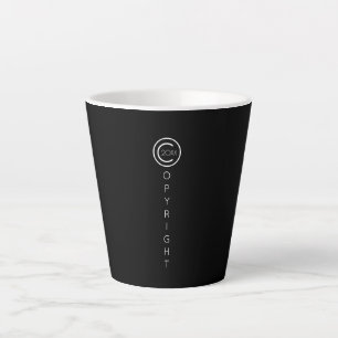 Copyright Modern Black Typographical Latte Mug