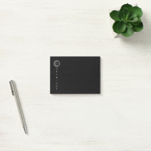 Copyright Modern Typographical Black Post-it Notes