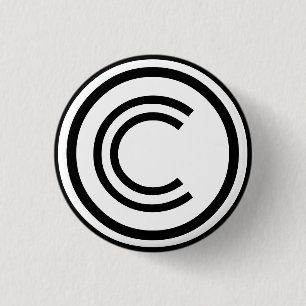 copyright symbol 1 inch round button