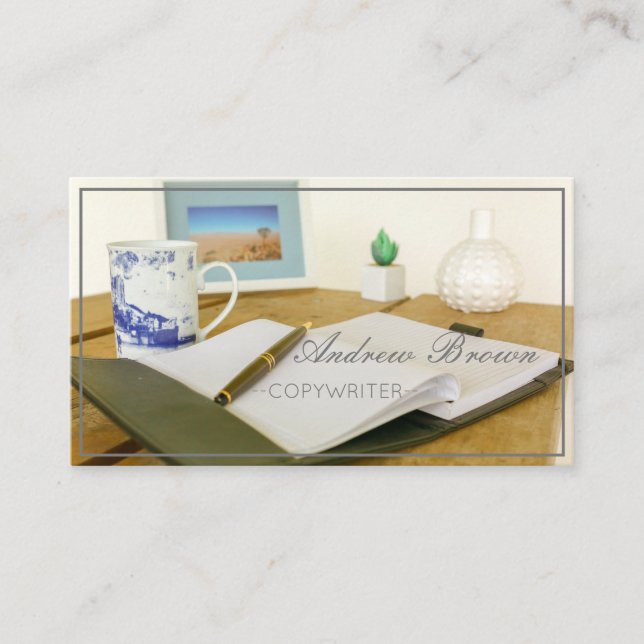 Copywriter Notebook Pen Business Card (Front)