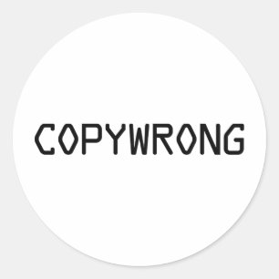 Copywrong Classic Round Sticker