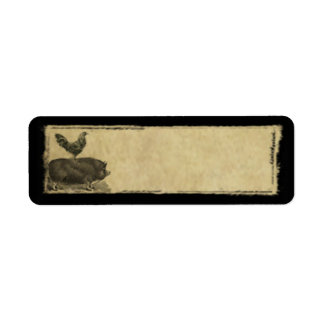 Coq Et Cochon - Étiquettes D'Adresse Prim-Return