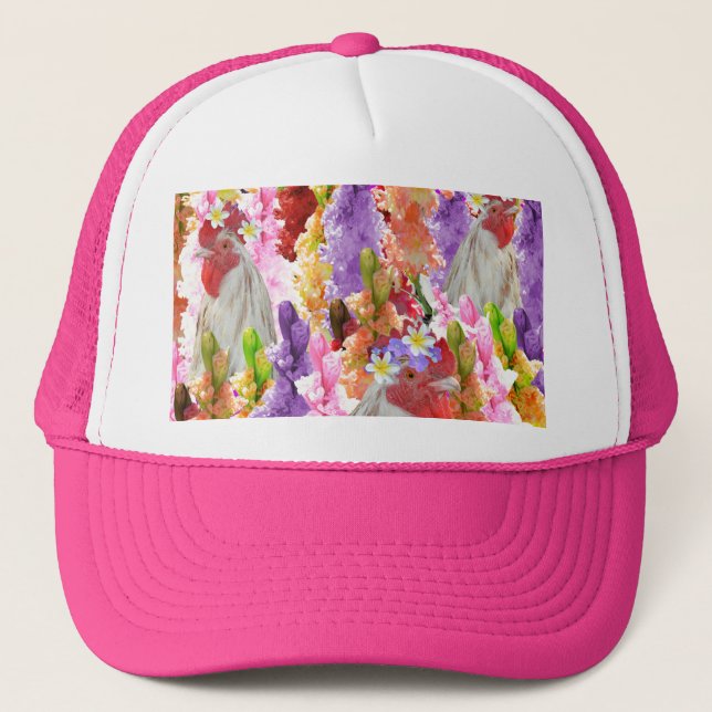 Coq Et HollyHocks, Casquette (Devant)