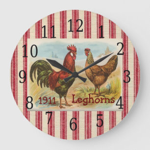 Coq français de pays, horloge d'impression de