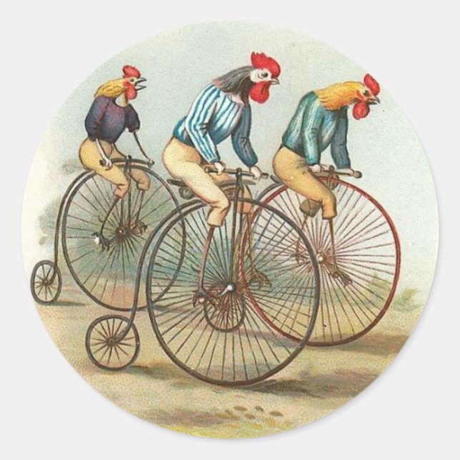 Coq sur Stickers Vélos (Devant)