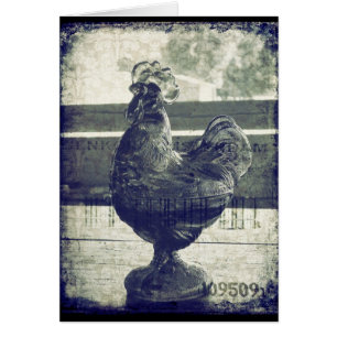 Coq vintage de verre