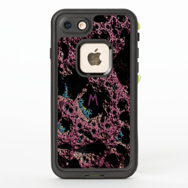 Coque 3D Fractal Lava violet 3 (Dos)