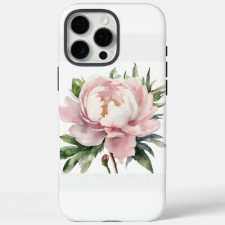 Coque à l'aquarelle imprimé de pivoine rose