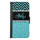 Parties scintillant AQUA CHEVRON NOIR MONOGRAM