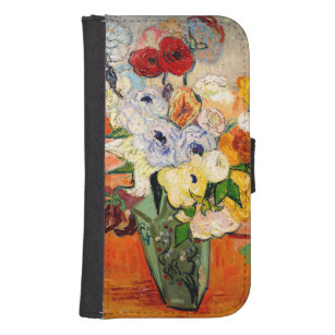 Coque Avec Portefeuille Pour Galaxy S4 Van Gogh Roses and Anemones
