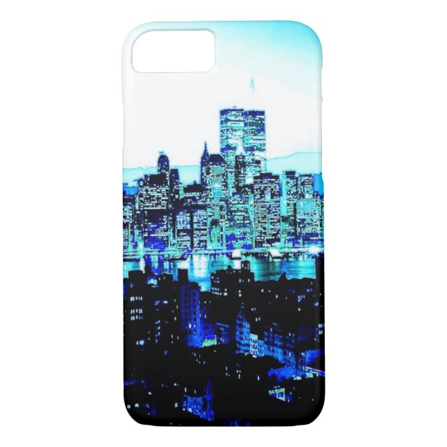Coque Blue New York iPhone 7 (Dos)