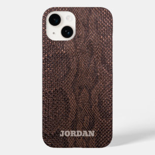 Coque Brown Snakeskin-Mate coque iphone