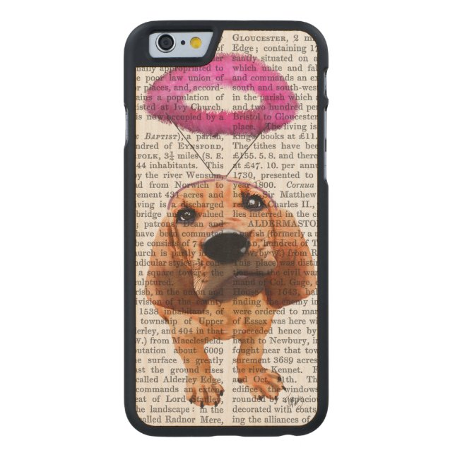 Coque Carved En Bois Pour iPhone Bloodhof Avec Halo Rose Angélique (Dos)
