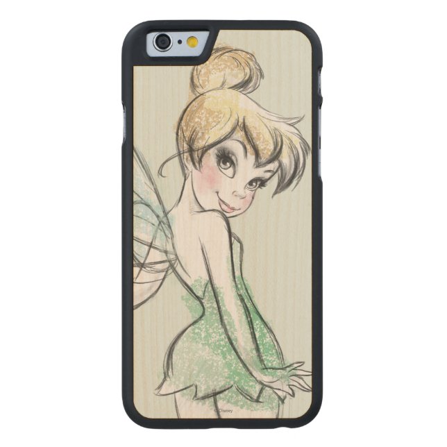 Coque Carved En Bois Pour iPhone Clochette sans peur (Dos)