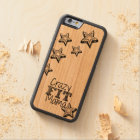 Coque iphone Wood fou d'ajustement de maman Carved
