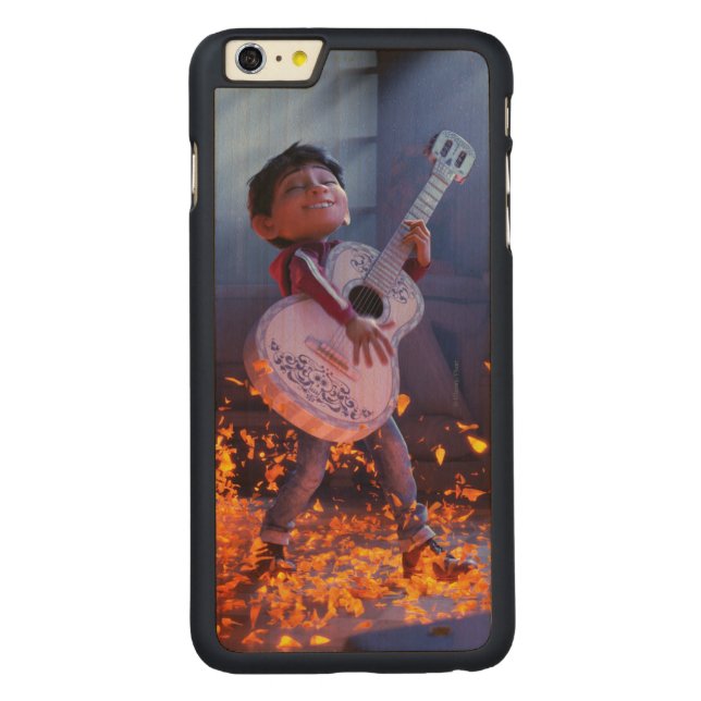 Coque Carved En Bois Pour iPhone Disney Pixar Coco | Miguel - Véritable Musicien (Dos)