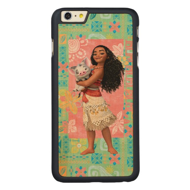Coque Carved En Bois Pour iPhone Moana | Pacific Island Girl (Dos)