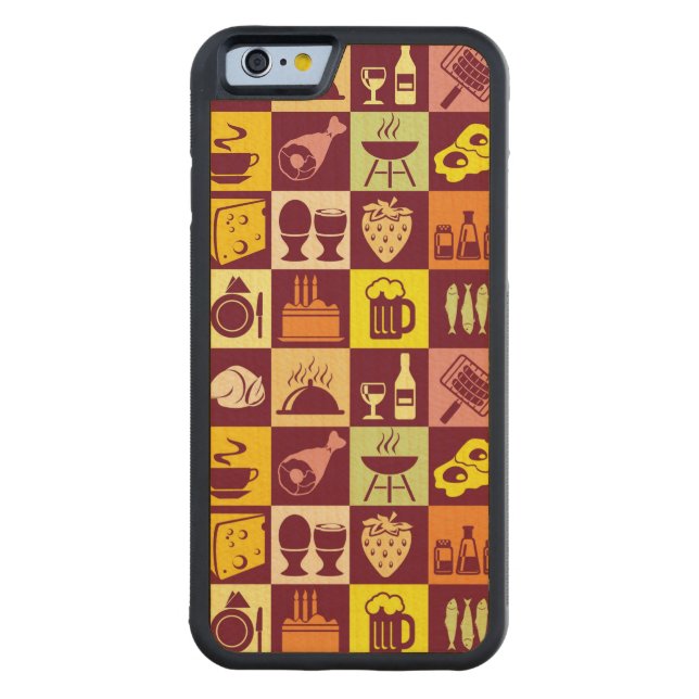 Coque Carved En Bois Pour iPhone Motif alimentaire 3 (Dos)