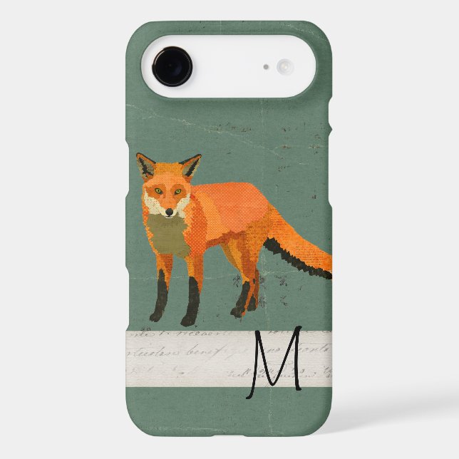 Coque Case-Mate iPhone 5 Rétro coque iphone de monogramme de Fox (Verso)