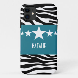 Coque Case-Mate Pour iPhone Blue Sassy Star Zebra BT iPhone 5 Coque