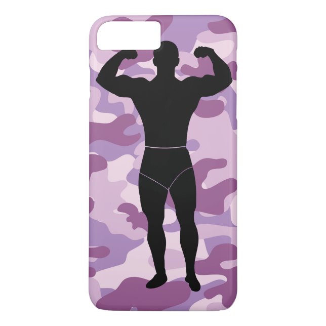 Coque Case-Mate Pour iPhone Camo violet avec Coque iphone Bodybuilder (Dos)