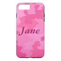 Camouflage rose chaud personnalisé iPhone 7 Coque