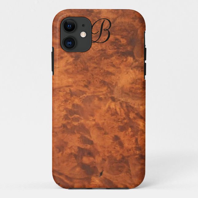 Coque Case-Mate Pour iPhone Circassian Walnut Burl iPhone 5 Coque *monogramme* (Dos)