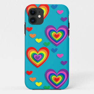 Coque Case-Mate Pour iPhone coeur arc-en-ciel valentines jour coque iphone