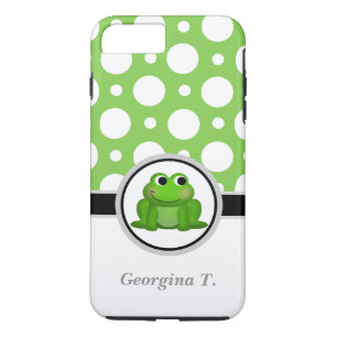 Coque Case-Mate Pour iPhone Coque Froggy Green & White Polka Dot iPhone 7 Plus