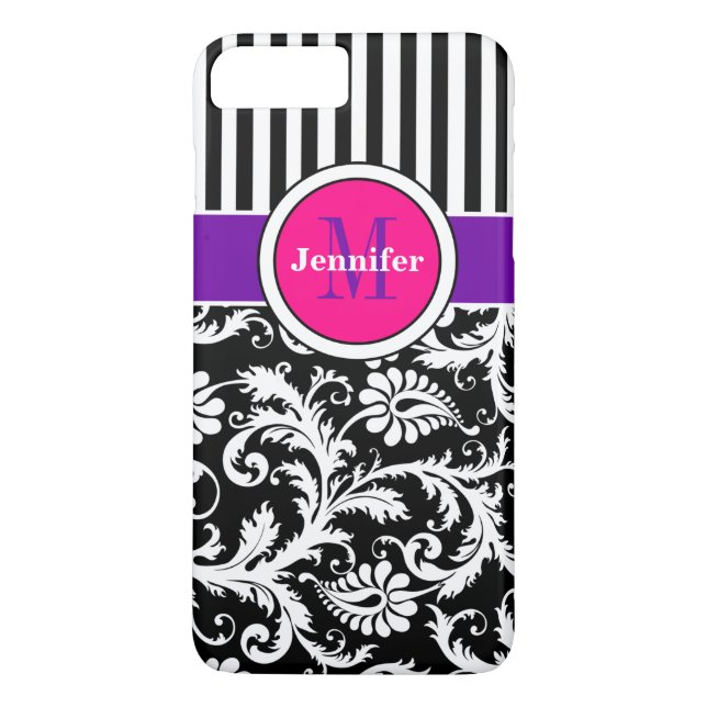 Coque Case-Mate Pour iPhone Coque iPhone 7 | Damas | Tracées | Rose 3 (Dos)
