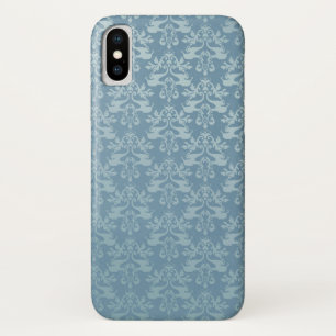 Coque Case-Mate Pour iPhone Coque iphone à motif bleu damassé éléphant