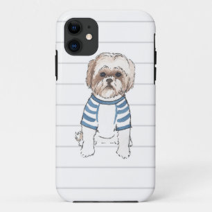 Coque Case-Mate Pour iPhone Coque iphone d'aquarelle de Shih Tzu