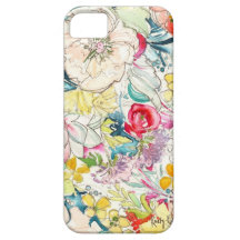 Coque iphone de fleurs d'aquarelle Neon