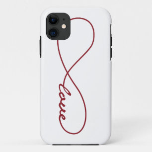 Coque Case-Mate Pour iPhone Coque iphone d'infinité d'amour rouge et blanc