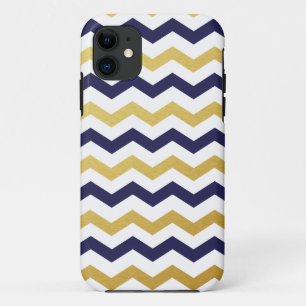 Coque Case-Mate Pour iPhone Coque iphone Motif Gold et Navy Blue Chevron