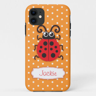 Coque Case-Mate Pour iPhone Coque iphone orange rouge de coccinelle de nom