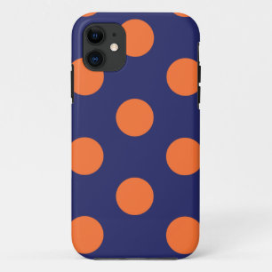 Coque Case-Mate Pour iPhone coque iphone Polka Dot Marine bleu & orange