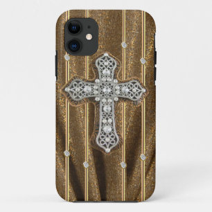Coque Case-Mate Pour iPhone Fausses pierres goldtone et COQUE IPHONE croisé