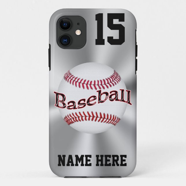 Coque Case-Mate Pour iPhone Iphone 5S personnalisé Coque de baseball NOM, NUMB (Dos)
