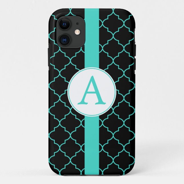 Coque Case-Mate Pour iPhone Monogramme Turquoise spectaculaire iPhone 5 Coque (Dos)