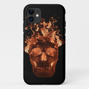 Coque Case-Mate Pour iPhone Orange Flame Skull iPhone 5G Coque