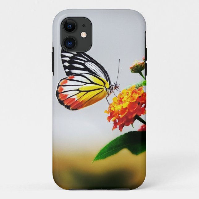 Coque Case-Mate Pour iPhone Papillon sur coque iphone de fleurs (Dos)