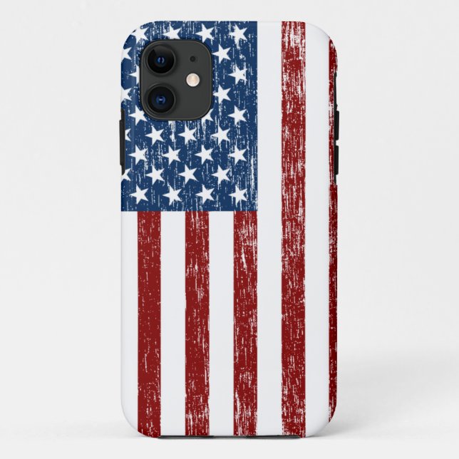 Coque Case-Mate Pour iPhone Rétro coque iphone de drapeau américain (Dos)