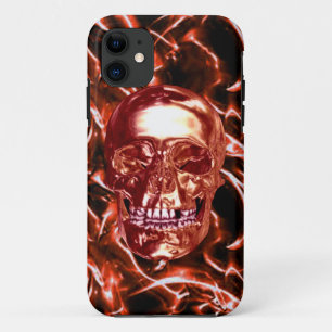 Coque Case-Mate Pour iPhone Rouge électrique Chrome Skull iPhone 5 Coque