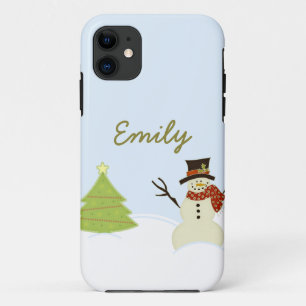 Coque Case-Mate Pour iPhone Snowman et arbre CM iPhone 5 BT ID Coque
