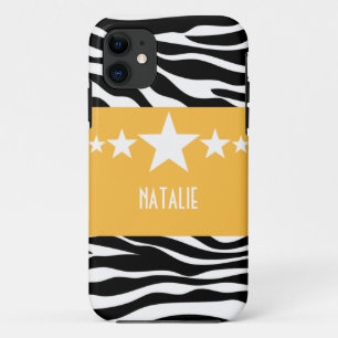 Coque Case-Mate Pour iPhone Yellow Sassy Star Zebra BT iPhone 5 Coque