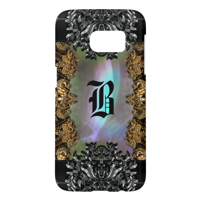 Coque Case-Mate Pour Samsung Galaxy Alembertaine Élégant Monogramme Baroque Girly (Dos)