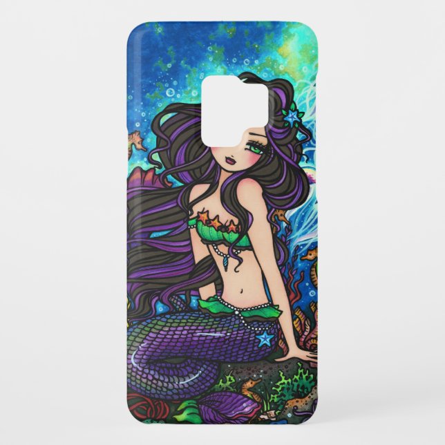 Coque Case-Mate Pour Samsung Galaxy Art sous-marin d'imaginaire de méduses de sirène (Dos)