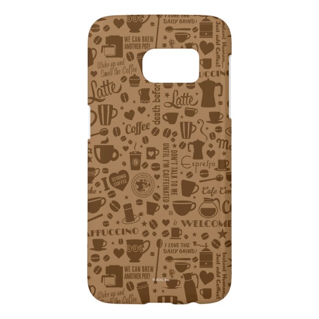 Coque Case-Mate Pour Samsung Galaxy Carré Motif café (Dos)